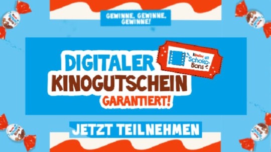 kinder Schoko-Bons - Gratis Kinogutschein