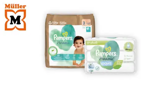 Pampers Harmonie Windeln + Feuchttücher