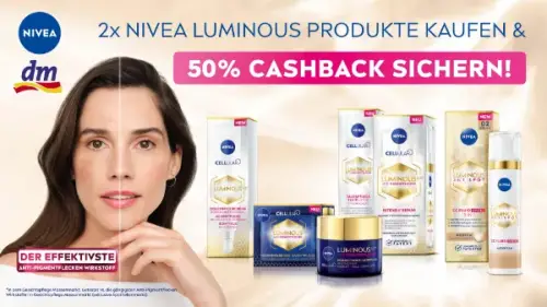 NIVEA Luminous Gesichtspflegeprodukte - 50% Aktion