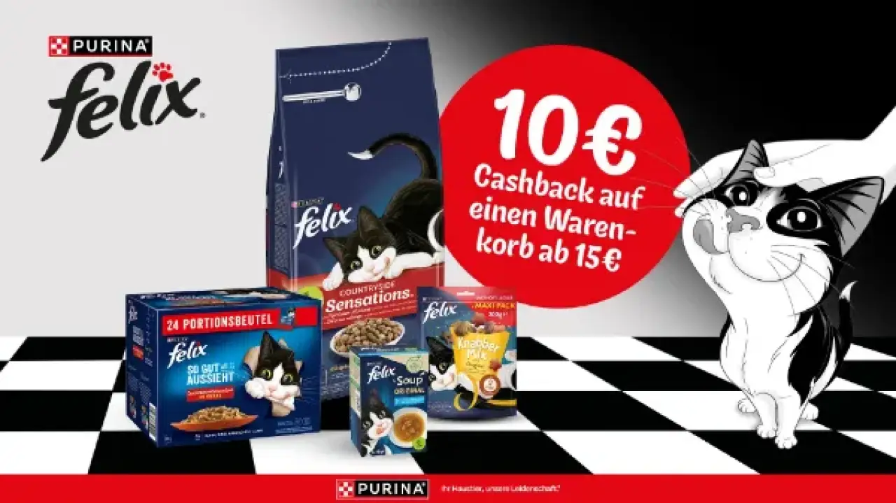 10€ Cashback auf FELIX Katzenfutter!