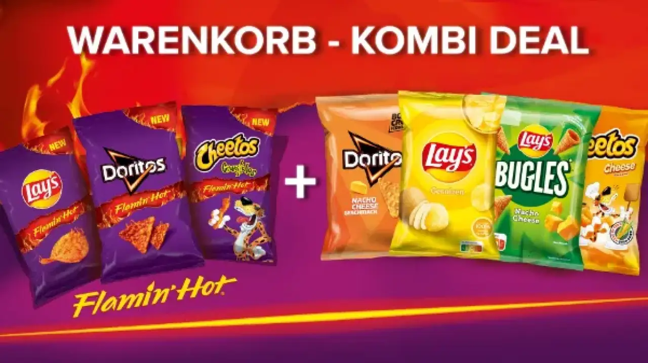 Lay’s, Doritos oder Cheetos Flamin‘ Hot - Warenkorb