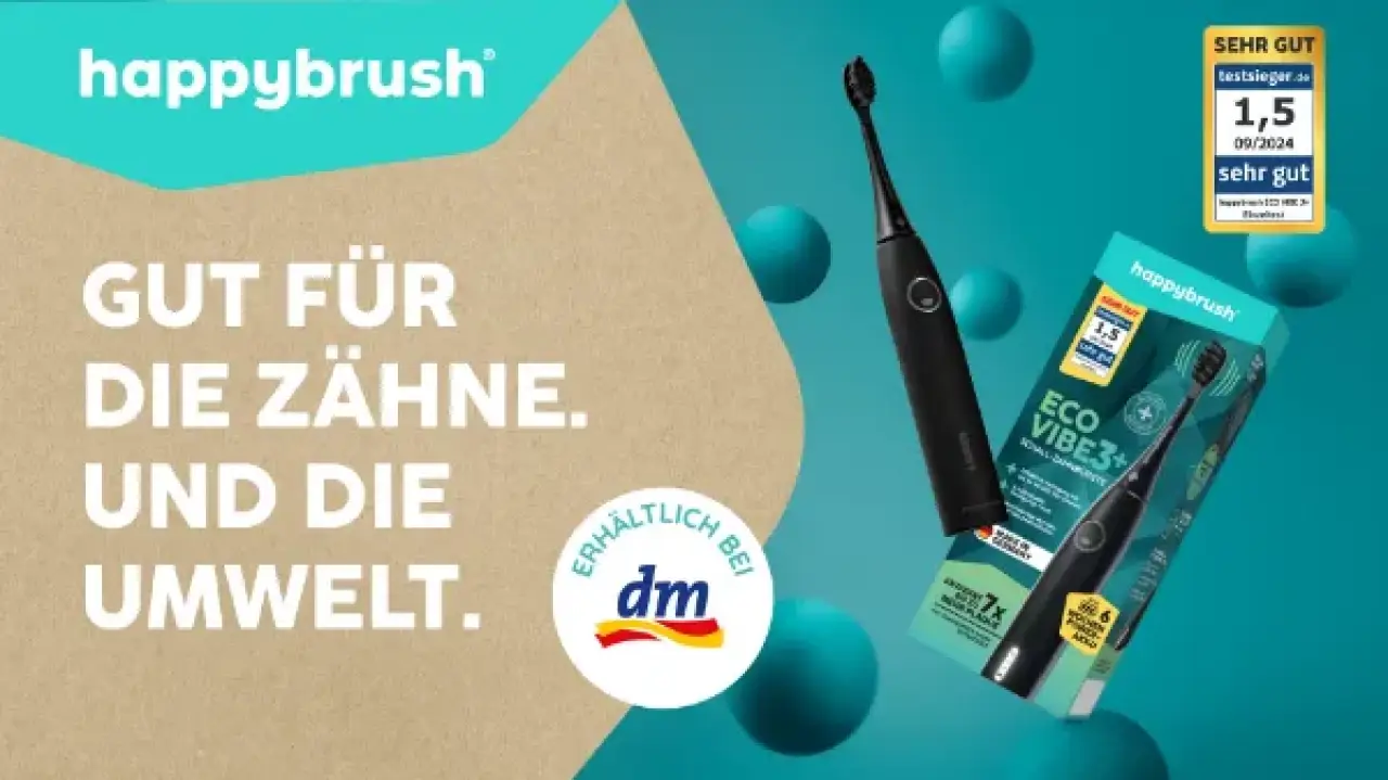 happybrush Eco Vibe 3+ Schallzahnbürste