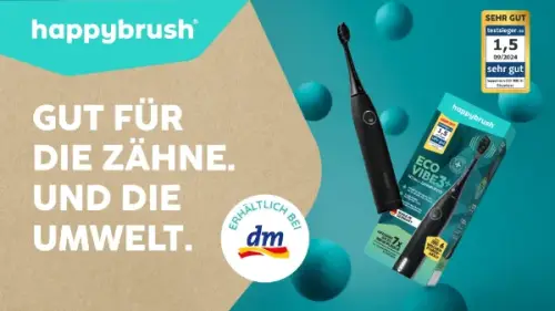 happybrush Eco Vibe 3+ SchallzahnbĂĽrste