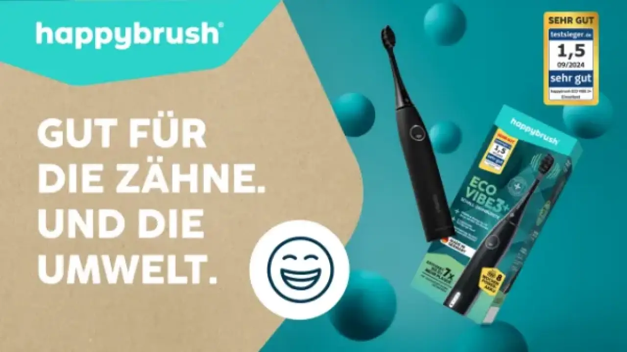 happybrush Eco Vibe 3+ Schallzahnbürste