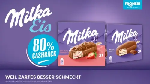 Milka Eis Multipackung 80% Cashback