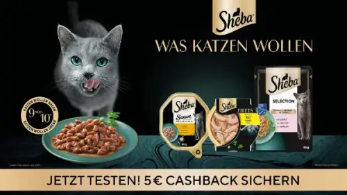 SHEBA®: 5€ Cashback sichern!