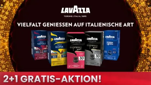2+1 Gratis auf Lavazza Nespresso®* -kompatible Kapseln
