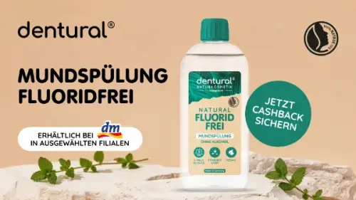 dentural Mundspülung Natural fluoridfrei, 480 ml