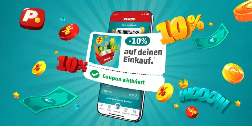 Wöchentlich 10% Rabatt in der PENNY App bis zum 23.11.2024