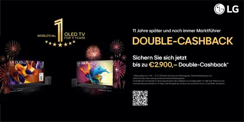 Bis zu 2.900 € Cashback bei LG auf Fernseher und Soundbars