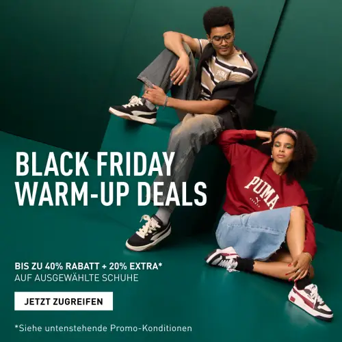 Black Friday Warmup bei Puma: Bis zu 40% + 20% Extra-Rabatt auf Schuhe