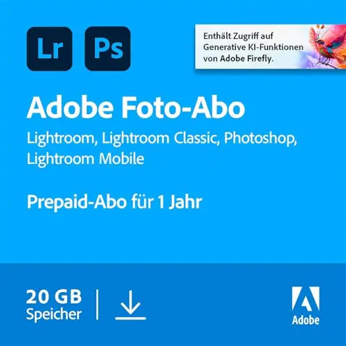 Adobe Foto-Abo mit Lightroom und Photoshop zum Bestpreis bei Amazon nur 70,58 €  