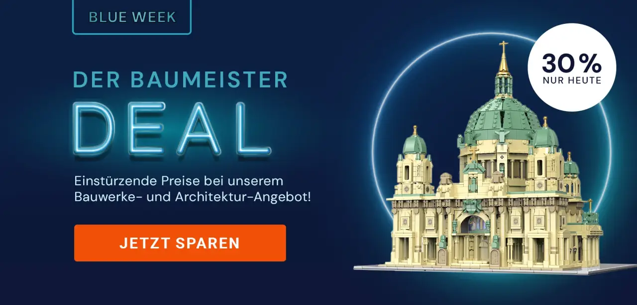 Blue Week bei BlueBrixx - Daily Deal - nur heute 30% auf Bauwerke- und Architektur Sets