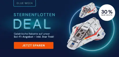 Blue Week Daily Deal bei BlueBrixx: 30 % Rabatt auf SciFi-Klemmbausteinsets!