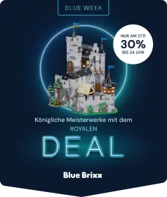 Blue Week Daily Deal bei BlueBrixx: 30 % Rabatt auf Burgen- und Mittelalter-Klemmbausteinsets