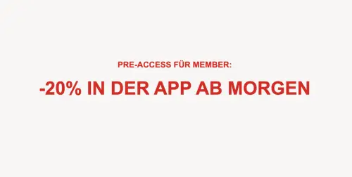 Pre-Access für Member: 20 % Rabatt in der H&M App