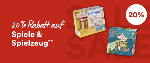 Nur heute: 20 % Rabatt auf Spiele und Spielzeug bei Thalia zum Weltspieltag
