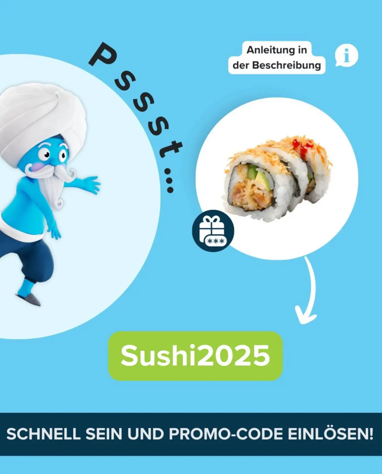 Sushi-Fans aufgepasst: 0,80 € Cashback bei Marktguru 