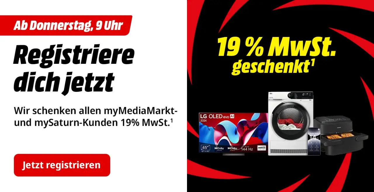 MwSt.-Aktion bei MediaMarkt und Saturn: 19 % geschenkt ab 26. Juni 2025