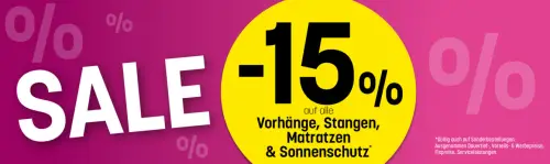 Sommeraktion bei Betten Reiter: 15 % Rabatt auf VorhÀnge, Sonnenschutz und Matratzen
