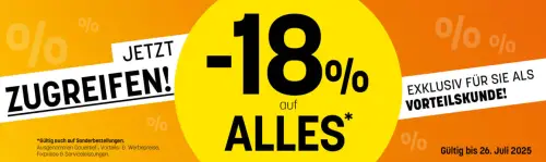 18 % Rabatt bei Betten Reiter nur bis Samstag