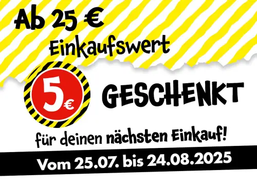 5 Euro Rabatt bei Tedi ab einem Einkauf von 25 Euro