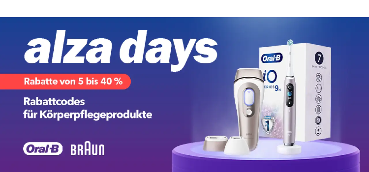 Alza Days: Bis zu 40% auf Körperpflege und bis zu 30% auf viele weitere Produkte