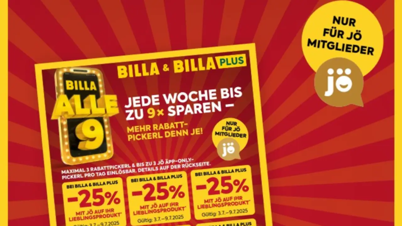 Billa Rabattmarken wieder zurück: Jetzt wieder ohne Jö-Zwang
