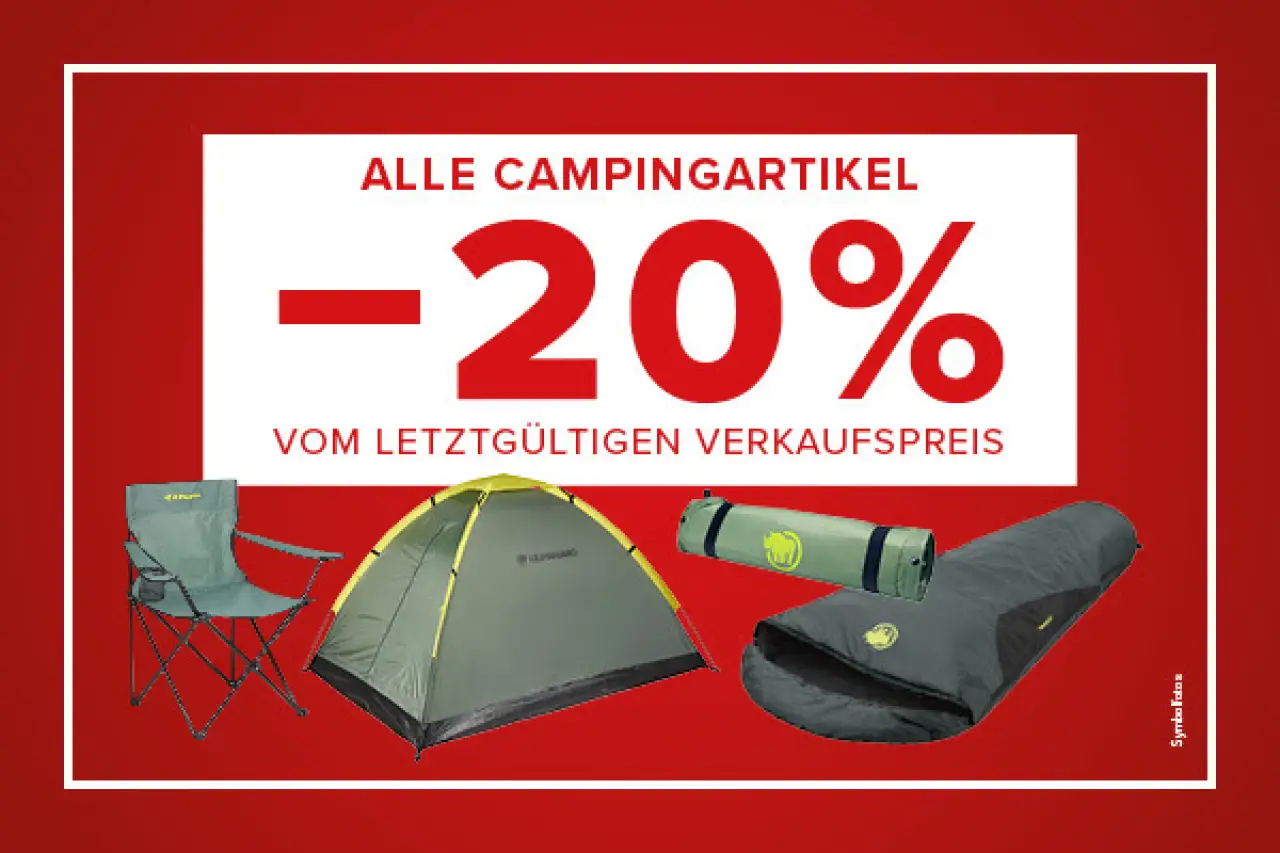 20% Rabatt auf Campingartikel bei Hervis