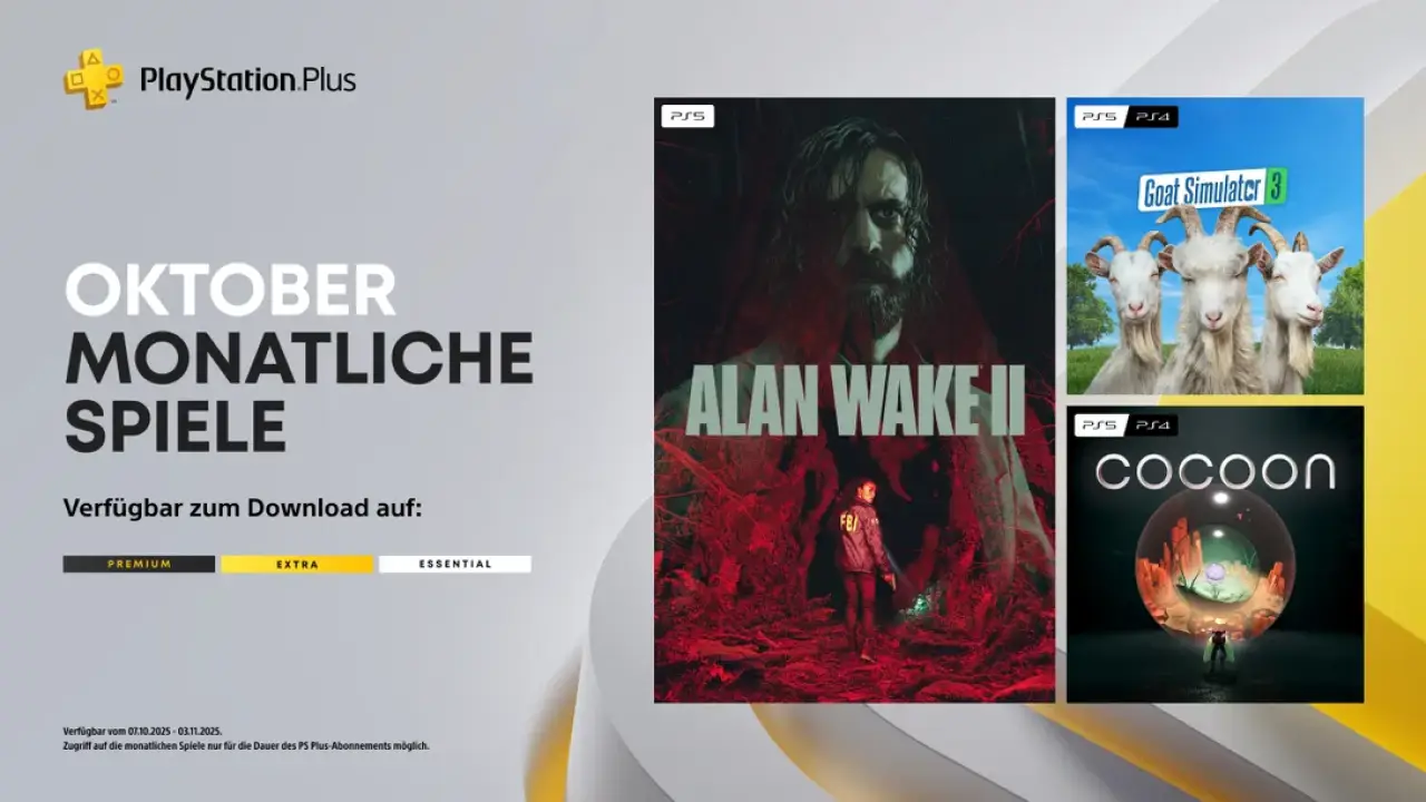 PlayStation Plus: Drei kostenlose Spiele im Oktober