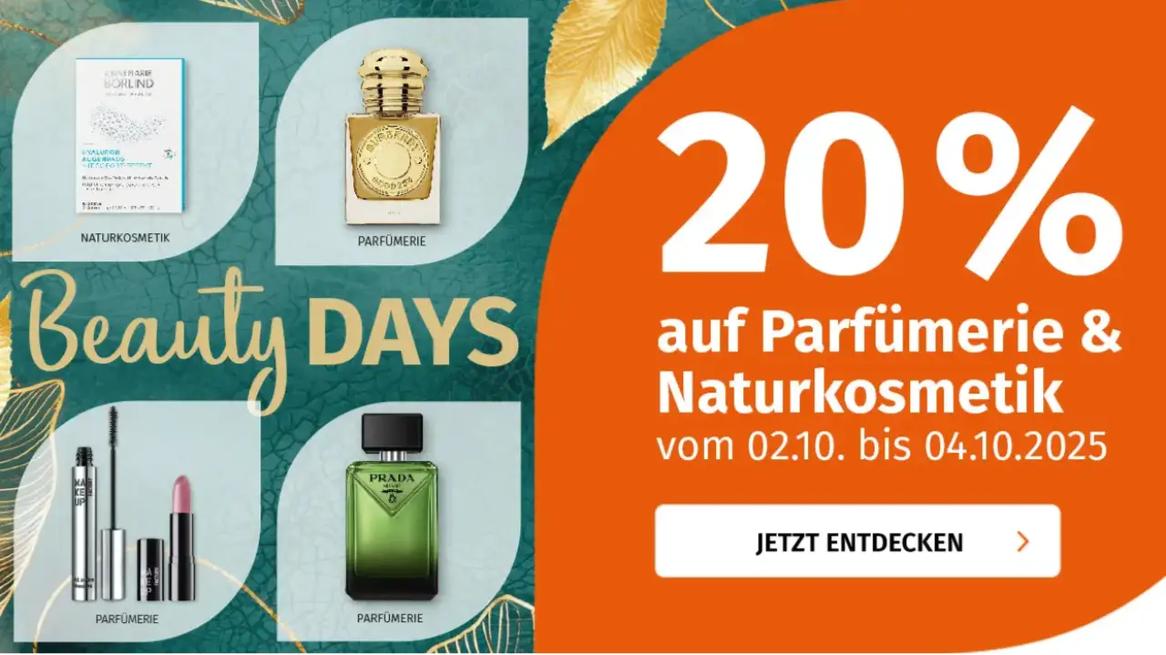 20% Rabatt auf Parfümerie & Naturkosmetik bei Müller