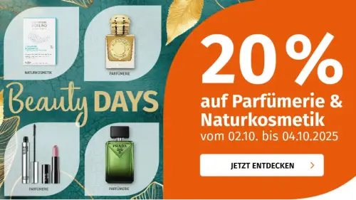 20% Rabatt auf Parfümerie & Naturkosmetik bei Müller