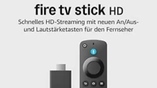 Amazon Fire TV Stick HD (Neueste Generation), Free- und Live-TV, Alexa-Sprachfernbedienung, Smart-Home-Steuerung, HD-Streaming