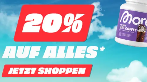 20% Rabatt auf alles bei More Nutrition