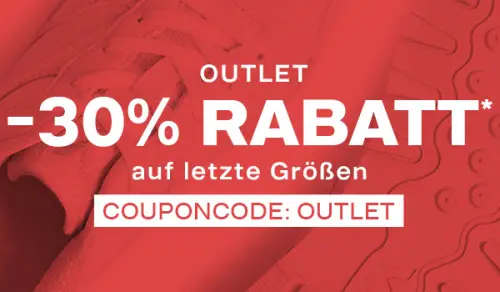 -30% Outlet Rabatt auf letzte Größen