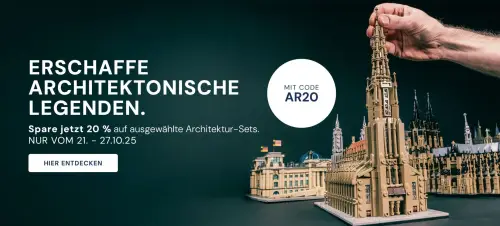 Bluebrixx 20% Rabatt auf Architektur Klemmbaustein Sets