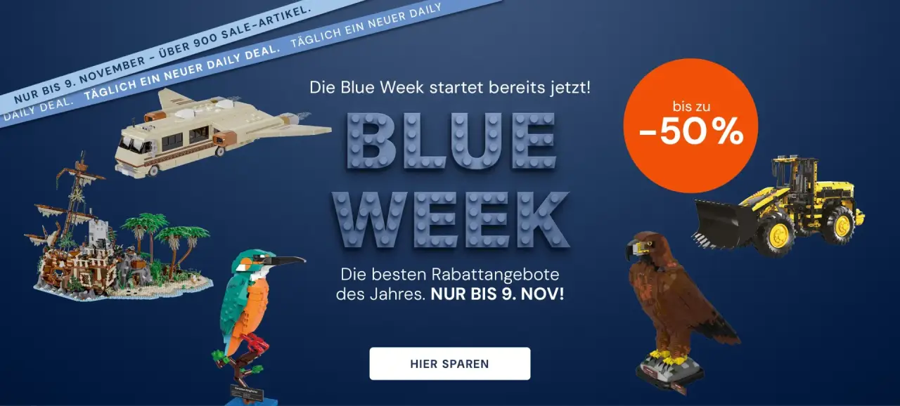 Blueweek bei Bluebrixx - bis zu 50% auf Klemmbausteinsets