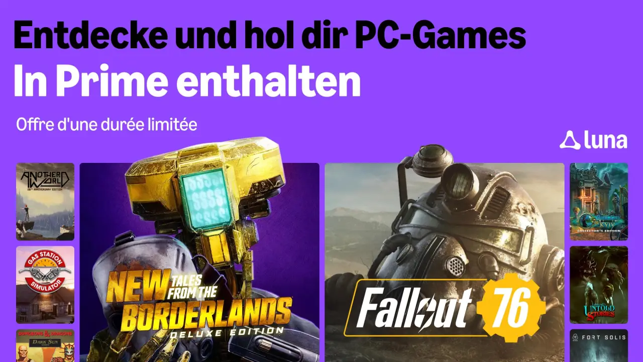 13 Spiele Gratis + Cloud Spiel bei Prime Gaming im November