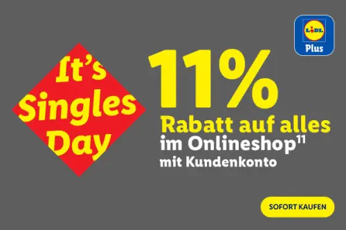 Lidl 11% Rabatt auf Alles im Onlineshop