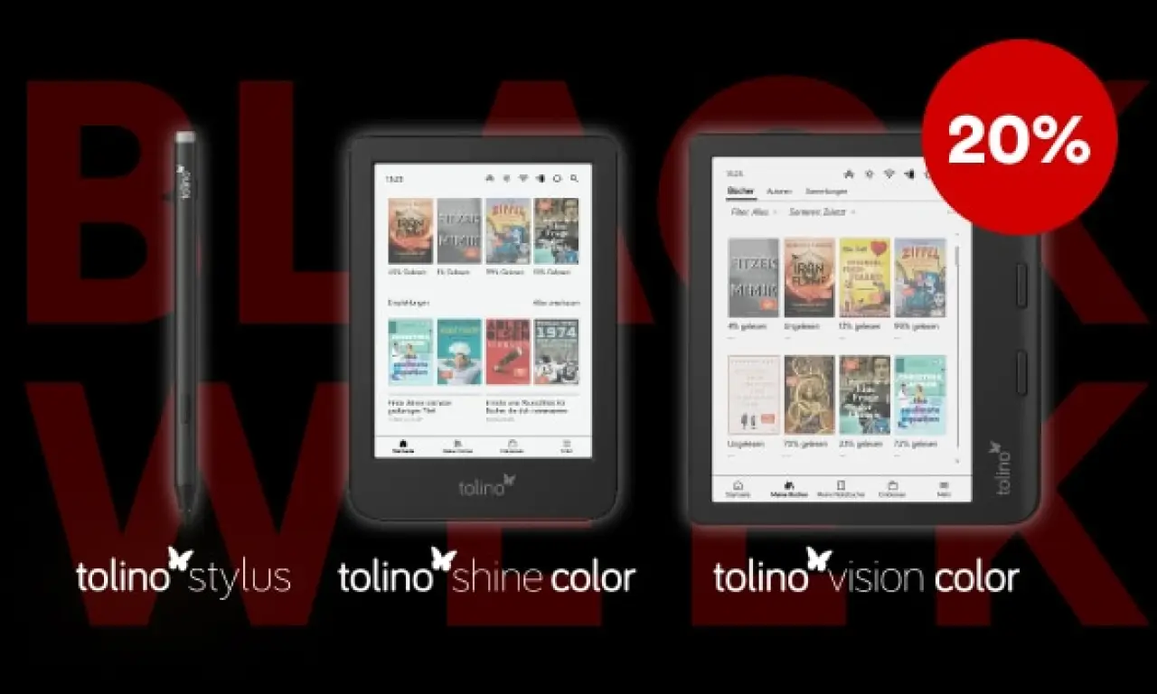 Thalia: 20% Rabatt auf tolino Shine Color, tolino Vision Color und tolino Stylus