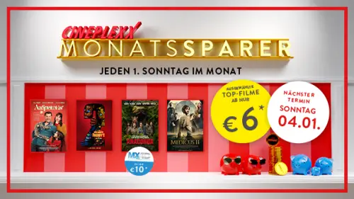 Cineplexx Monatssparer ab 6 €