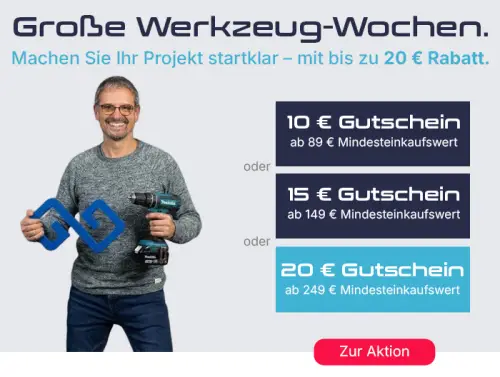 GetGoods Große Werkzeugwochen bis zu 20€ Rabatt
