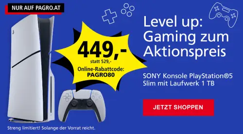 Pagro Online Shop: PlayStation 5 für 449 € - 15% Rabatt