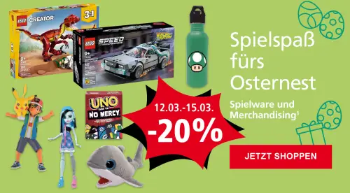 20% Rabatt auf Spielwaren und Merchandise bei Pagro und Libro