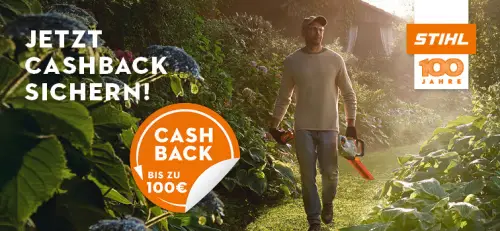 Stihl Cashback bis zu 100€ auf ausgewählte Geräte