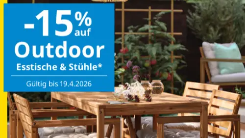 IKEA Frühlingsangebote: 15% Rabatt auf Outdoor Esstische & Stühle