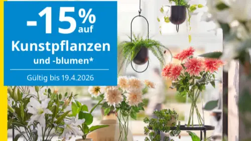 IKEA Frühlingsangebote - 15% Rabatt auf Kunstpflanzen und Blumen