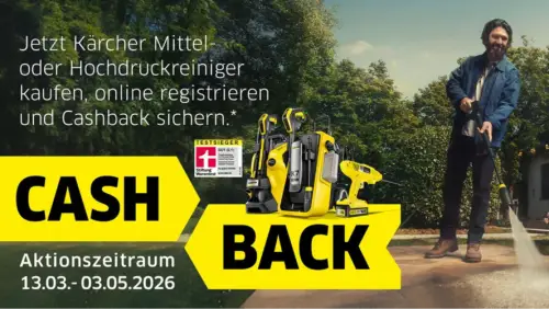 Bis zu 70 € Cashback bei Kärcher