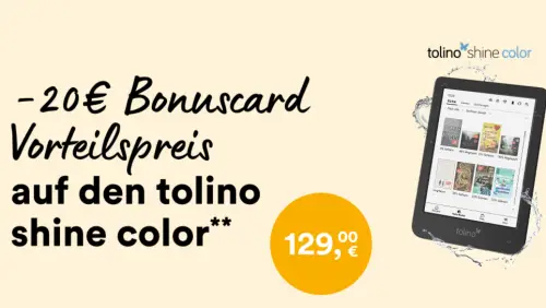 20% Rabatt auf tolino shine color bei Thalia