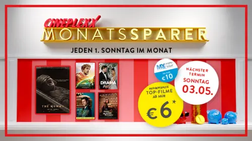 Monatssparer bei Cineplexx ab 6 €